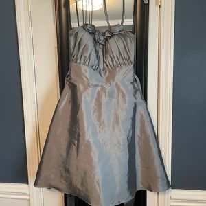 Silver/chrome Bari Jay party dress. Size 4